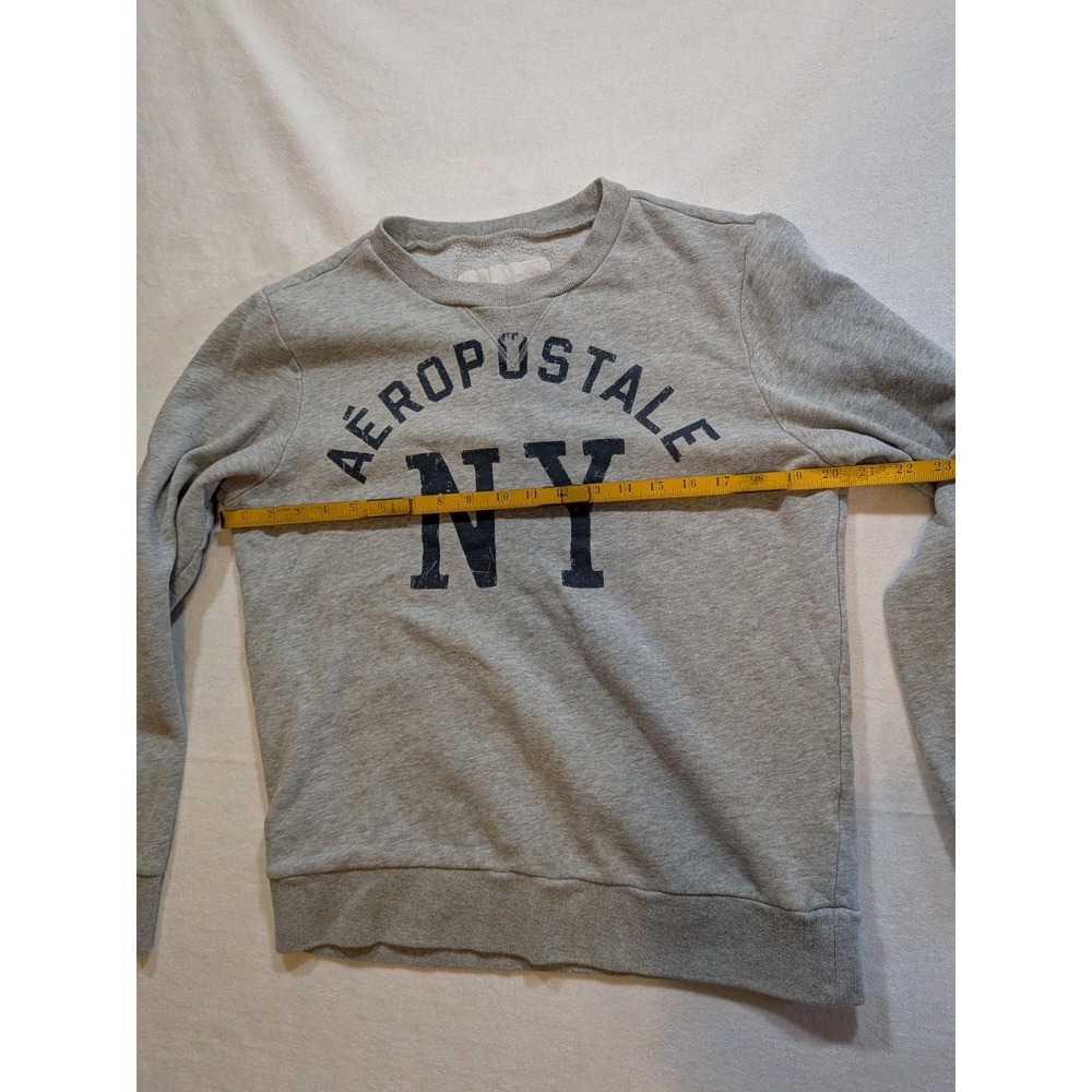 Aeropostale NY gray crewneck sweater size M new york - Picture 3 of 4